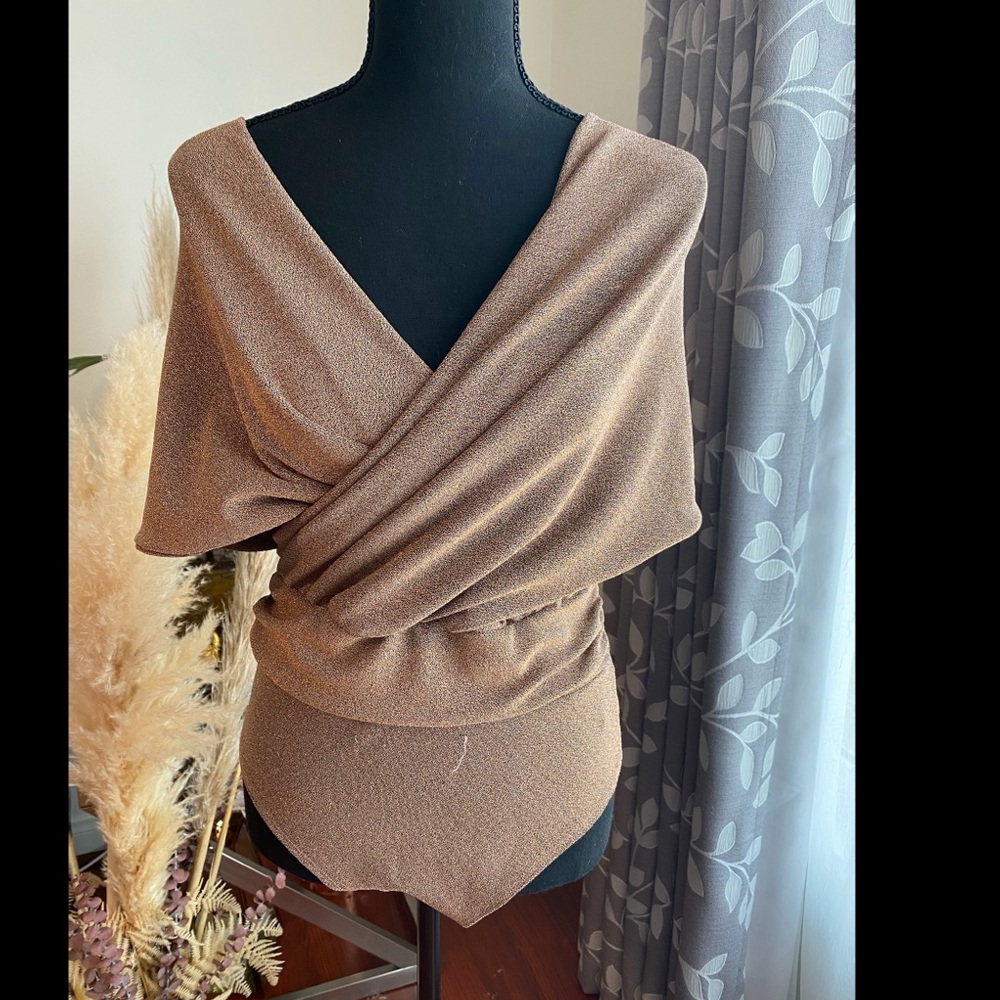 Woman Gold Bodysuit